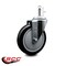 Service Caster 5'' Black Polyurethane Wheel Swivel 7/16'' Grip Ring Stem Caster SCC-GR20S514-PPUB-BLK-716138 - alternate 4